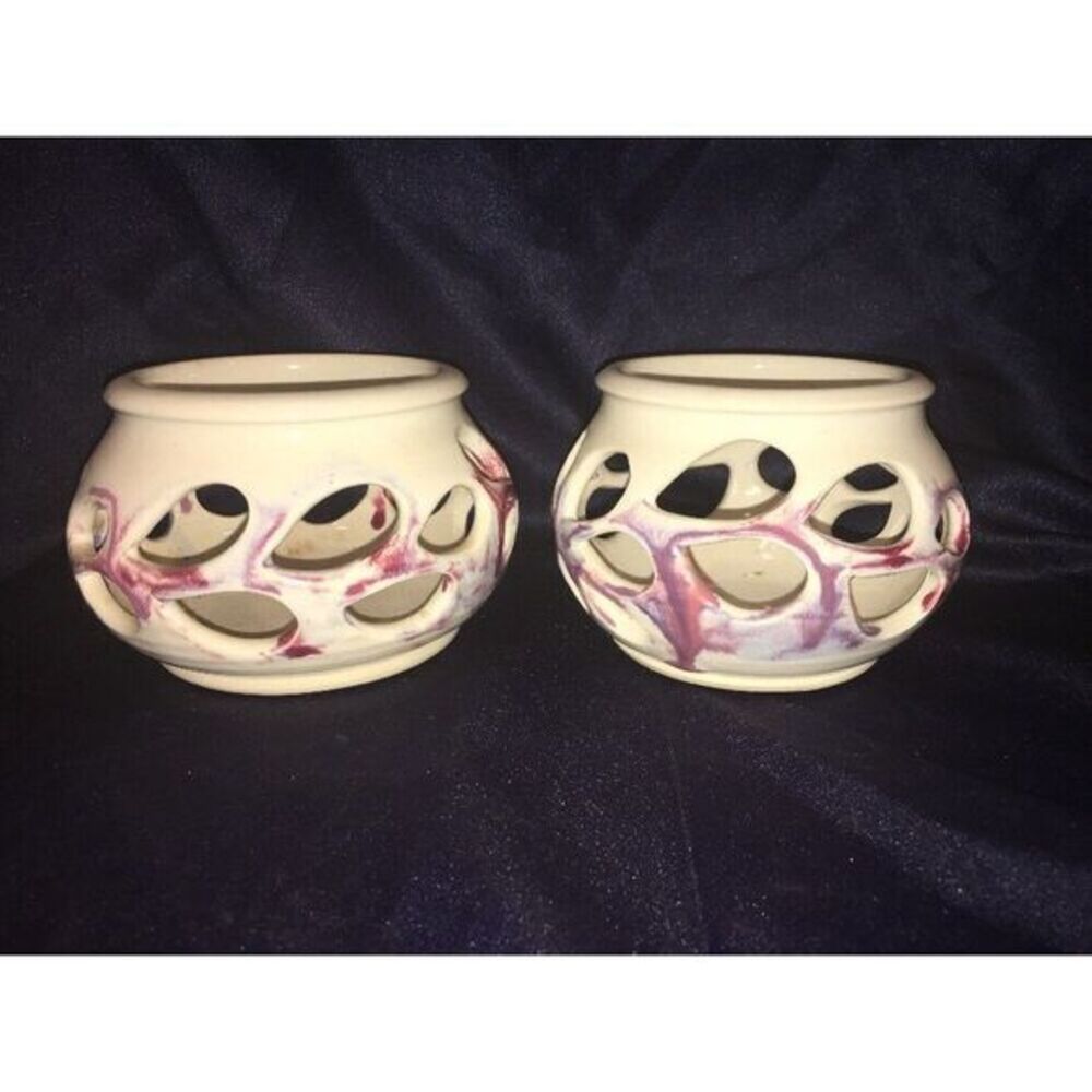 2‎ Norma Elvin Pottery Candle Holders